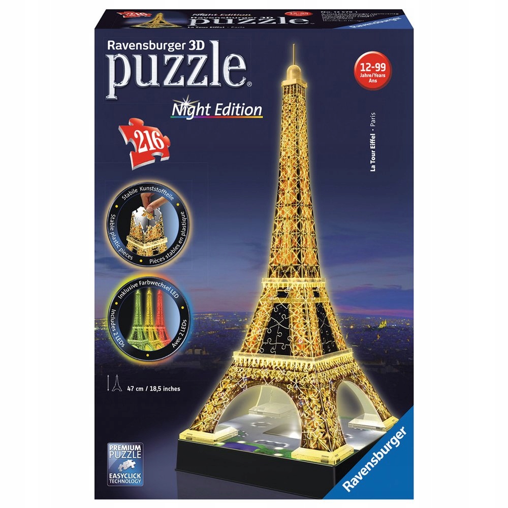 

Ravensburger Puzzle 3D Wieża Eiffla Led 125791