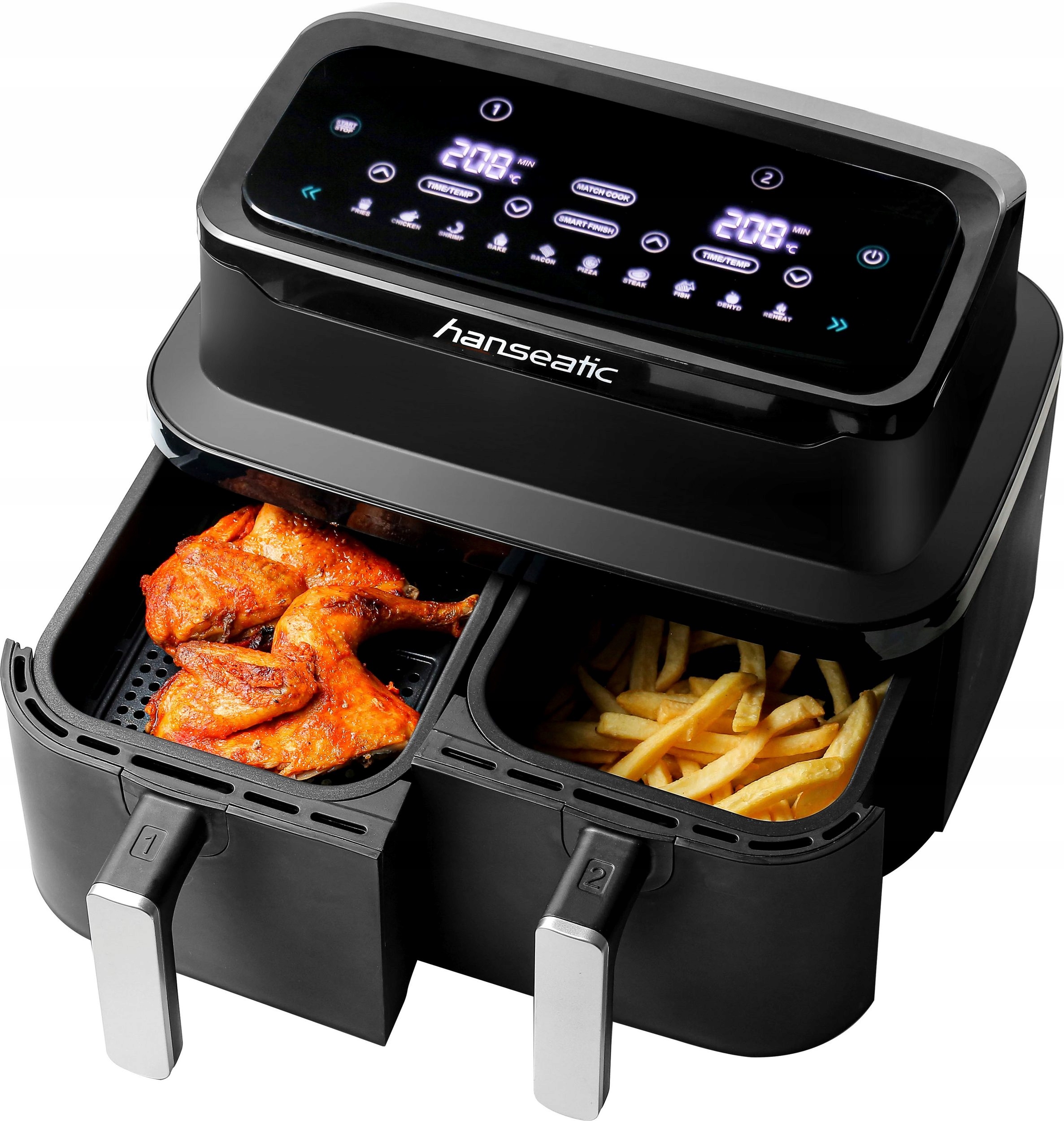 Nowa Frytkownica beztłuszczowa AirFryer Hanseatic haf212600d 2600W 9L XXL