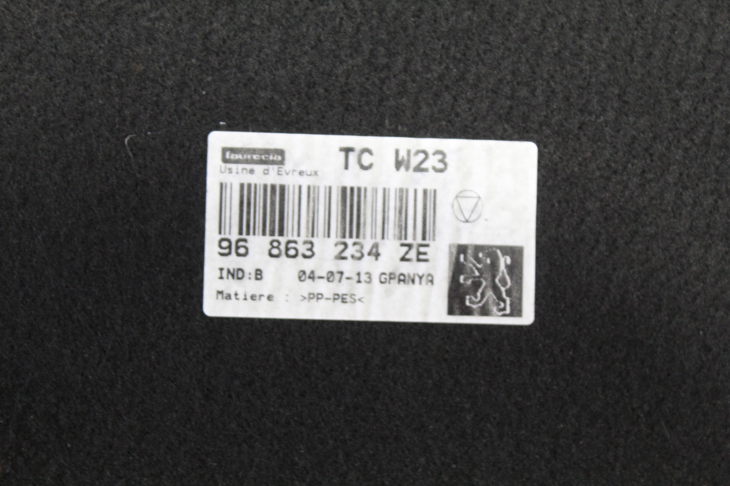 floor boot PEUGEOT 508 1 and 96863234