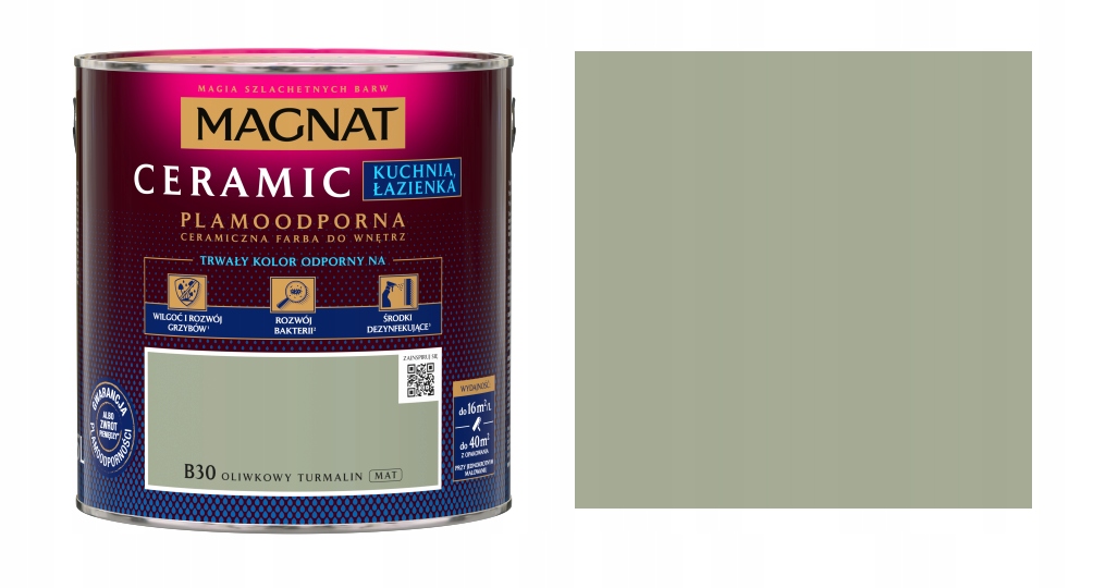 Magnat Ceramic Kuchnia Łazienka 2,5L B30 Oliwkowy Turmalin Ceramiczna