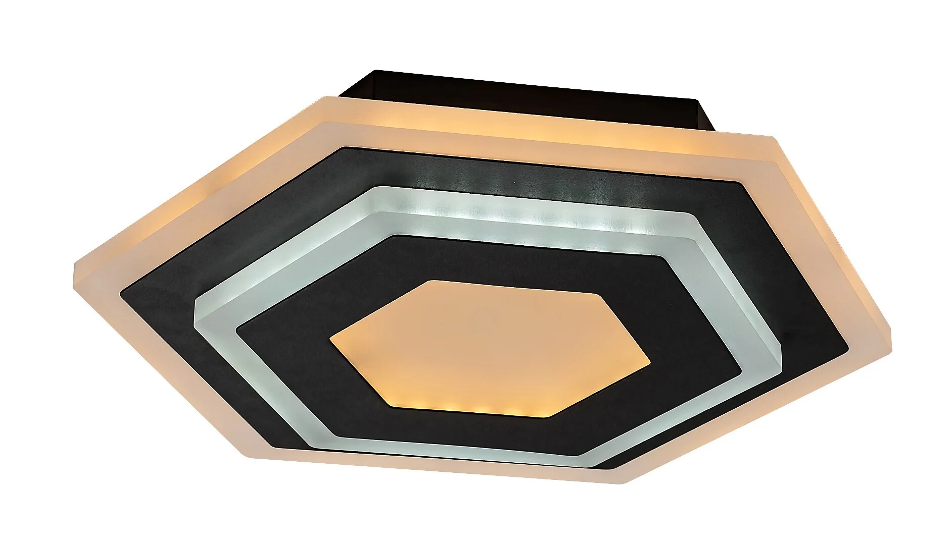 Stropní Svítidlo 27 cm Led 23W černý šestiúhelníkový Bitsi 71113 Rabalux