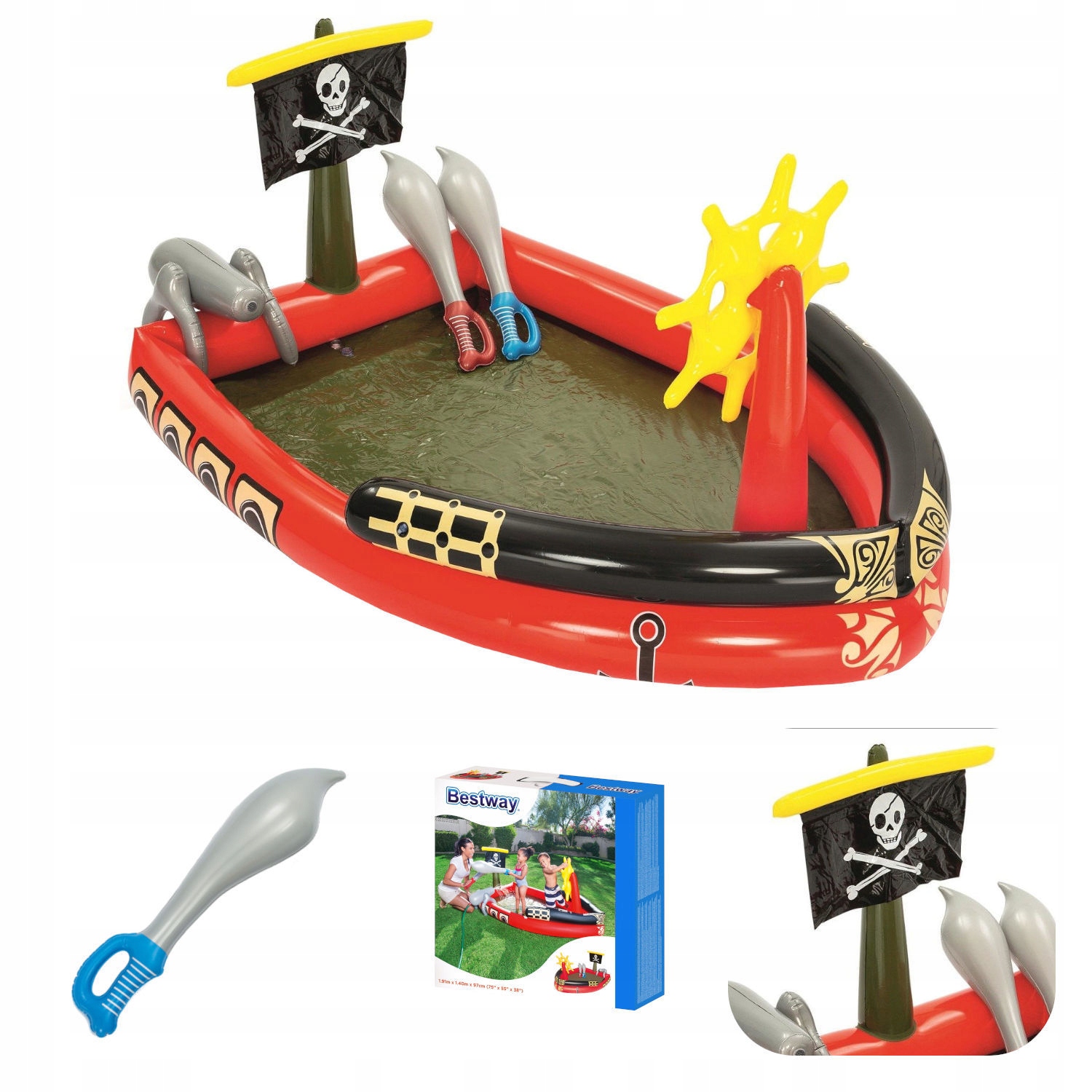 

Plac zabaw Statek piracki 190 x 140 x 96 cm Bestwa