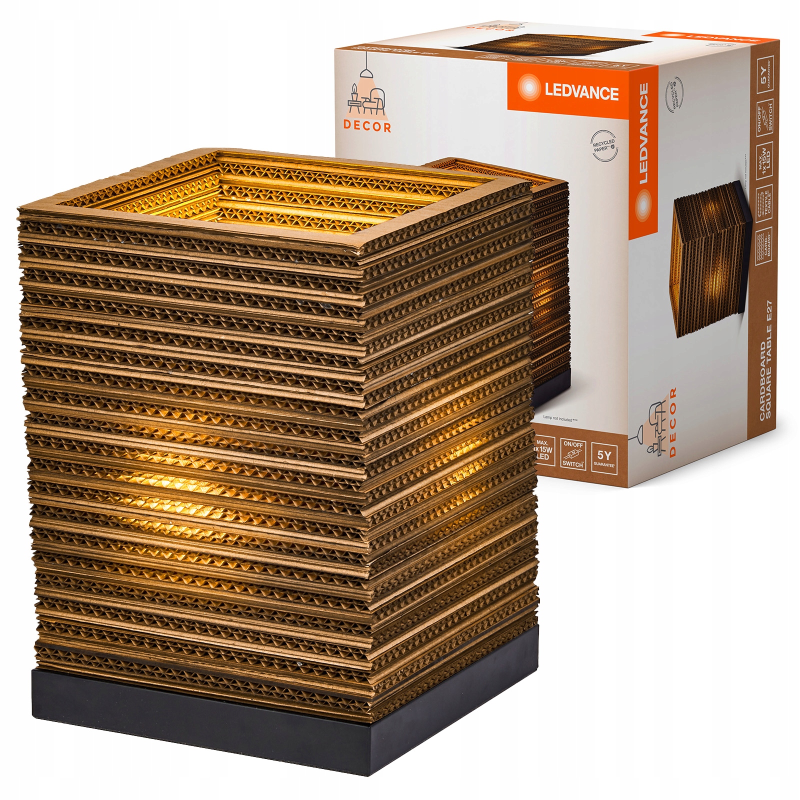 Stolová lampa Stolová dekoratívna lampa E27 Hnedá Usb-c Decor