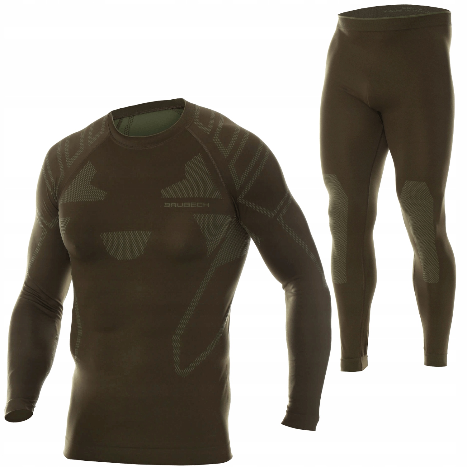 Bielizna Termoaktywna Brubeck Komplet Męski Ranger Protect Khaki XXL