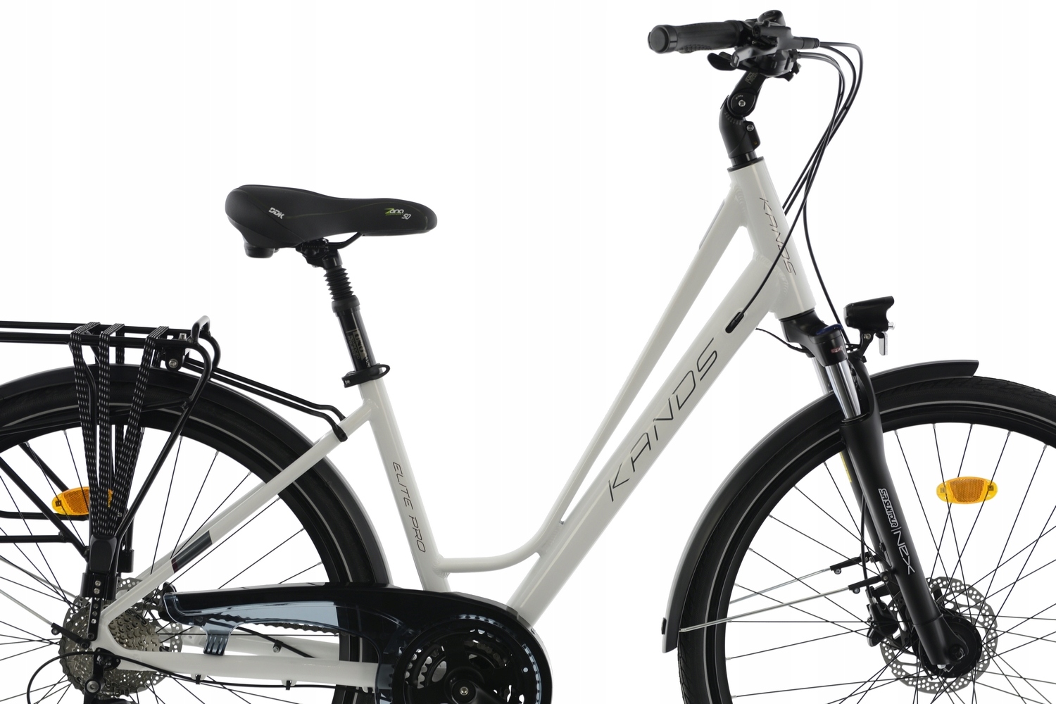 Rower Trekkingowy Kands 28 Elite Pro V3 r19' biały SHIMANO HYDRAULIKA r24D