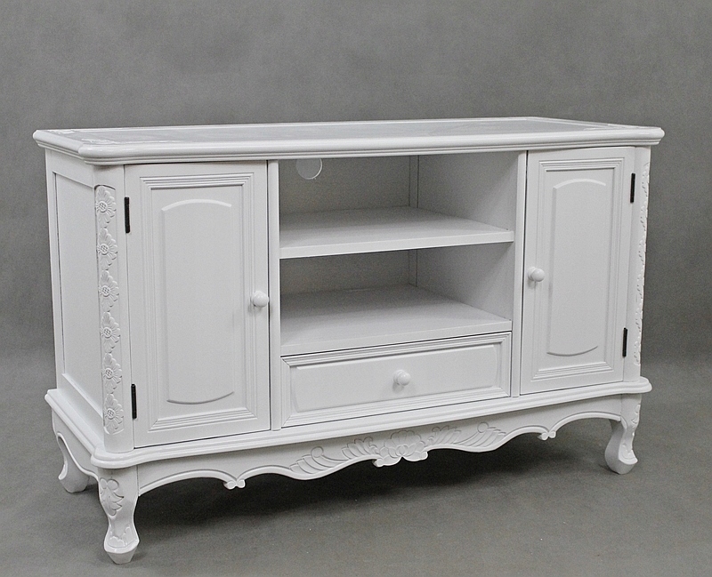 Nowa Szafka RTV Pod Telewizor Kolor Biały Szerokość mebla 106 cm