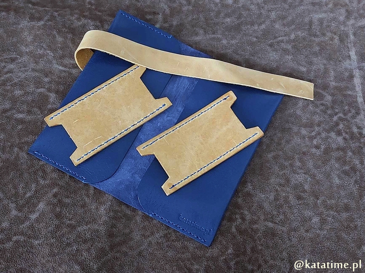 ETUI podróżne roller bag pokrowiec na 2 zegarki naturalna skóra granatowy Kod producenta ESPol-2Nie