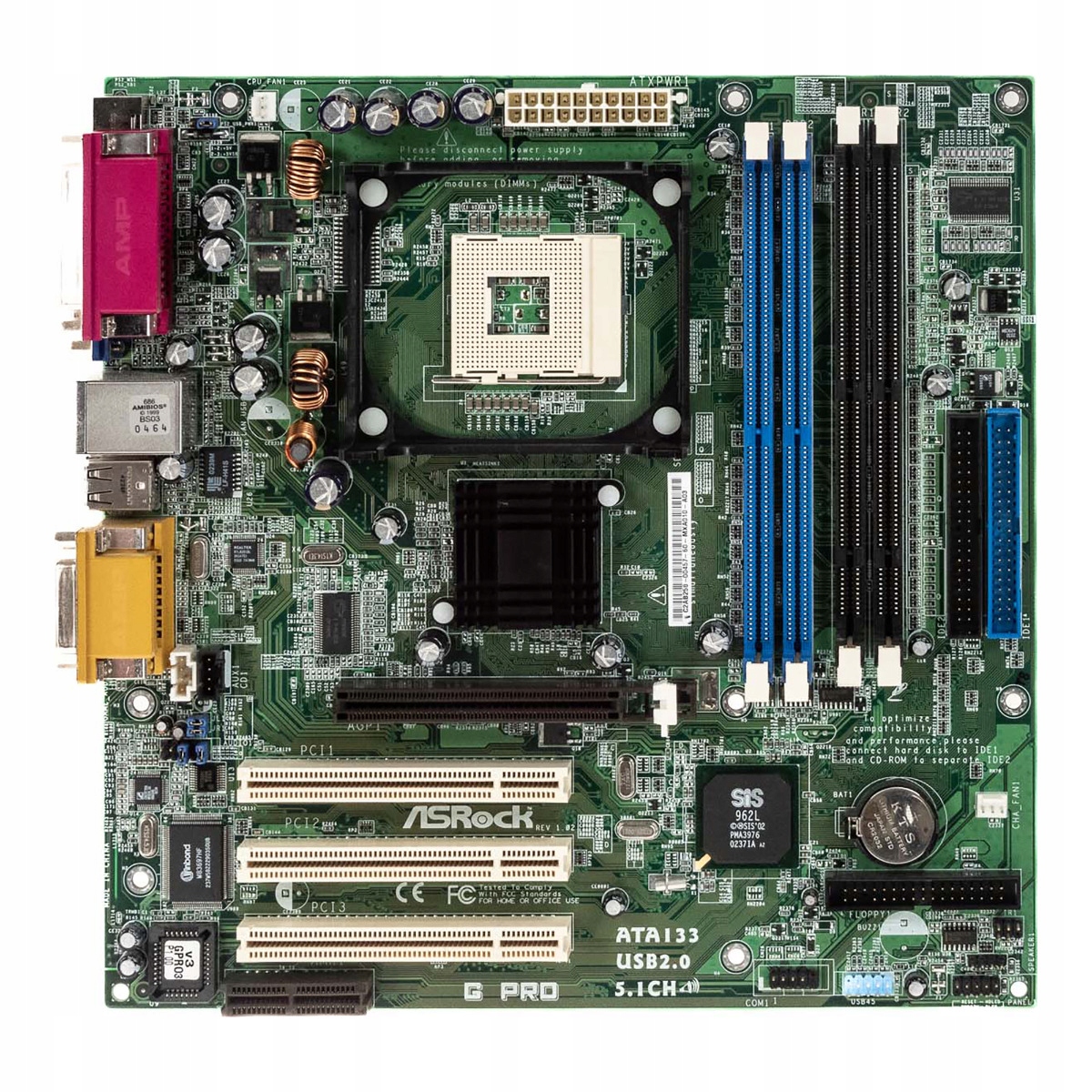 Asrock G Pro Socket 478 Ddr Sdram Agp Pci Amr Atx