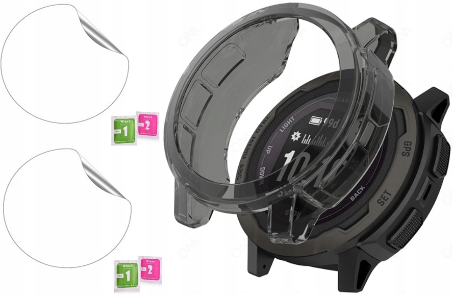 

2x Folia +Etui Ochronne do Garmin Instinct 2/Solar