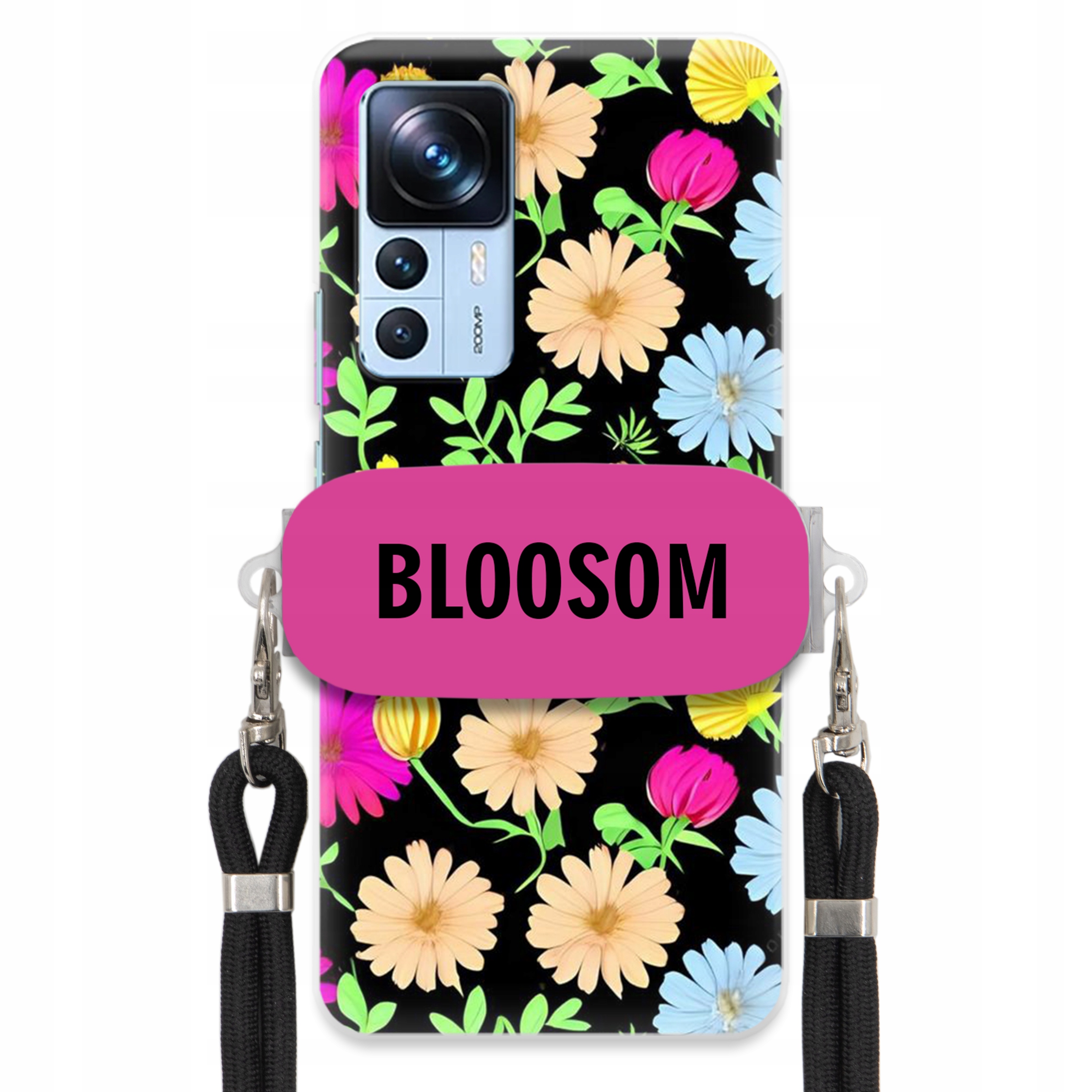 Puzdro Držiak Crossbody Pre Xiaomi 12T Puzdro Case Kvety Bloosom Flower