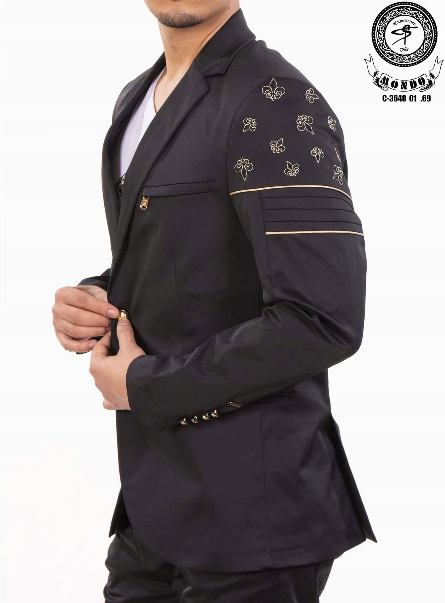 MONDO Premium Marynarka męska Exclusive czarna M