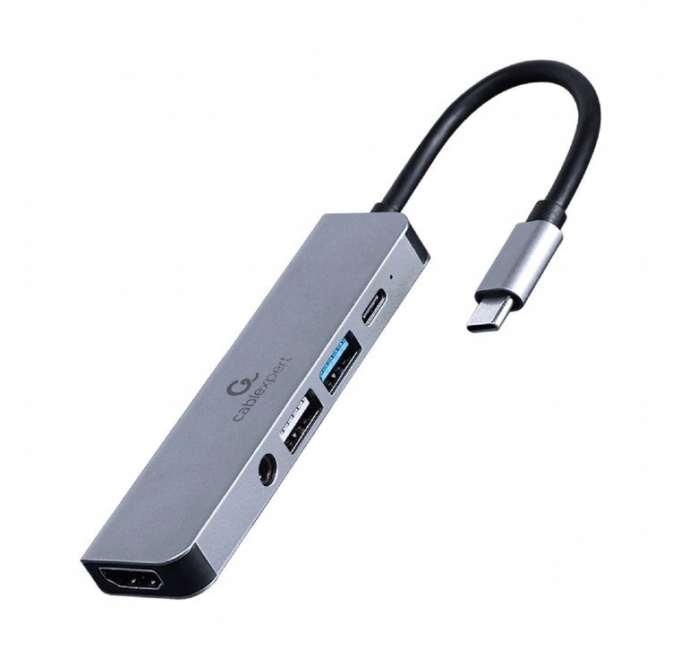 Gembird Adapter Usb-c 5w1, Pd, Hdmi, Audio, Usb 3.