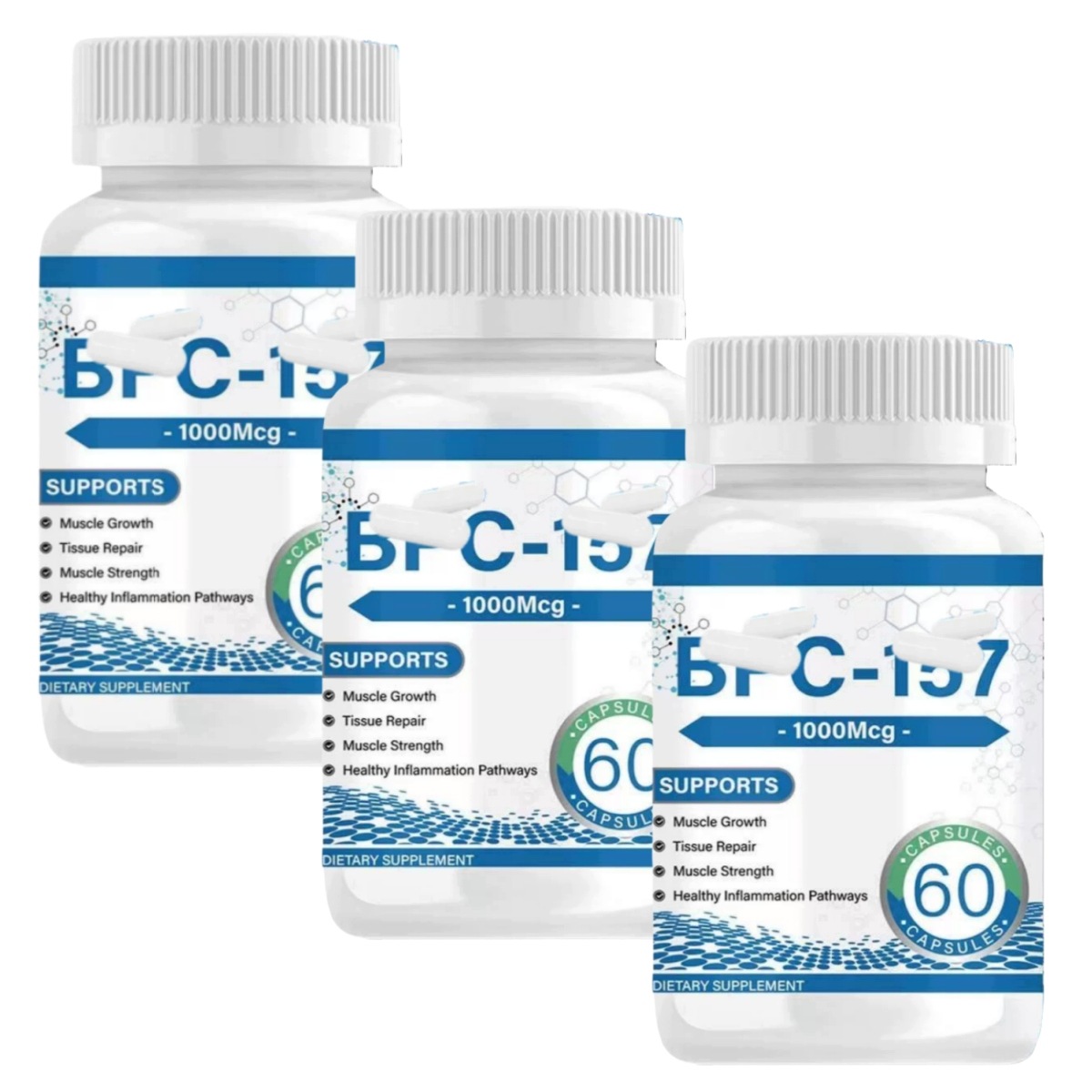 BP-157 Suplement Peptydowy 1000mcg – 60 Kapsułek, 3 Butelki