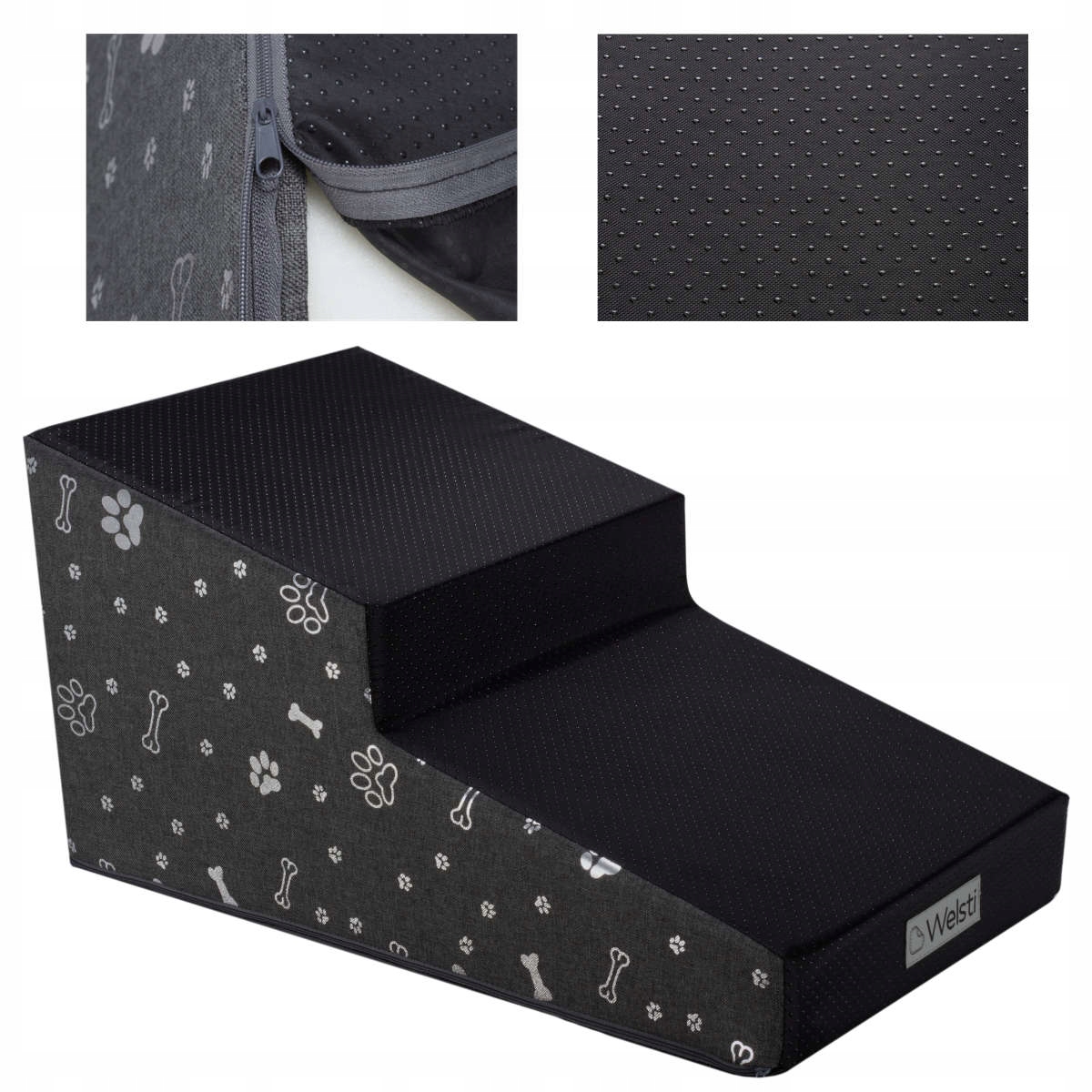 Schůdky pro psa, schody s mírným sklonem a protiskluzovými stupni Welsti 30 cm