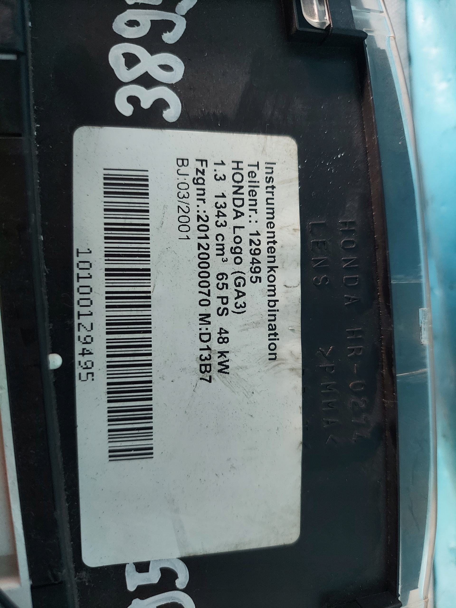 dials clock HONDA LOGO GA3 1.3 B AUTOMAT HR-0274-104