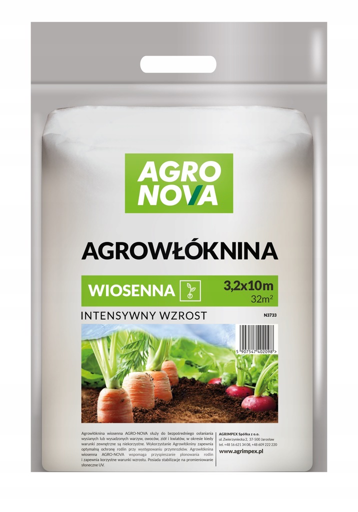 

Agrowłóknina Agro Nova 320 x 1000 cm 17 g/m² biała