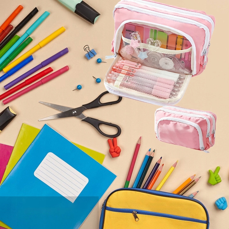 PIÓRNIK SZKOLNY TRZYKOMOROWY ORGANIZER Wielofunkcyjny piórnik 3W1 Bohater Zwierzogród