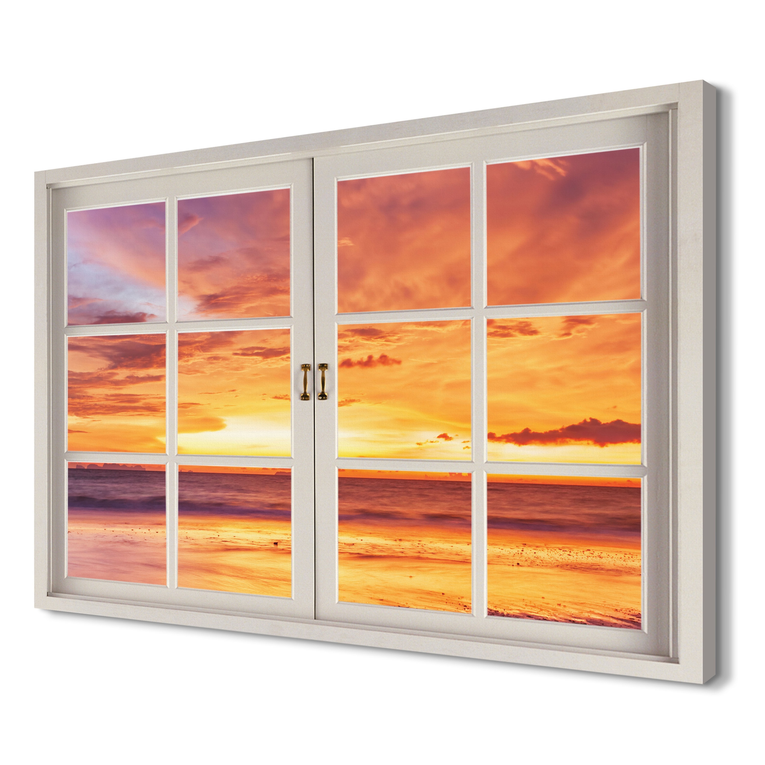 

Piękny zachód słońca 120x80 Obraz okno canvas 3d