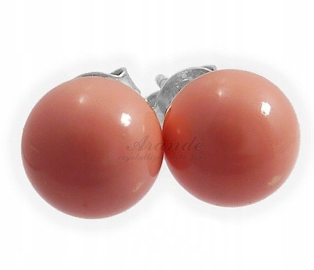 Krystaly Náušnice Perly Coral Stříbro