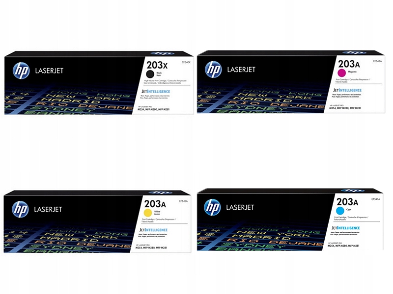Sada Tonerov Hp 203X čierna CF540X 3x 203A Cmy