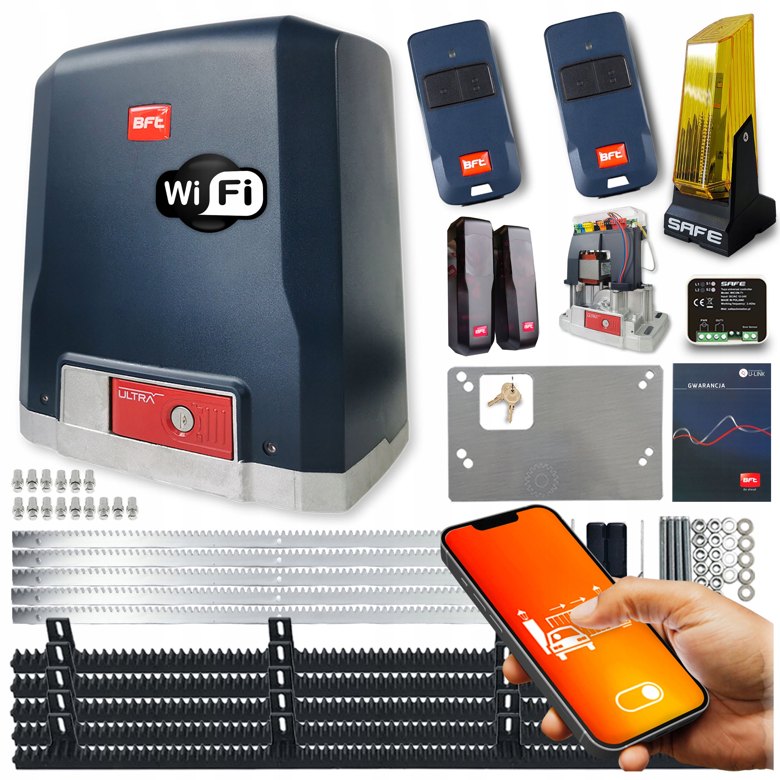 Set Pohon posuvné Brány Bft Deimos Ultra B600 kg Wifi Tuya automat