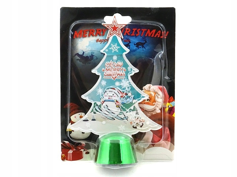 

lampka Led wys15,5cm choinka z motywem świątecznym