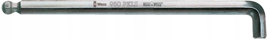 Klucz trzpieniowy, Imbusowy z kulką kątowy do śrub Hex 4mm Wera