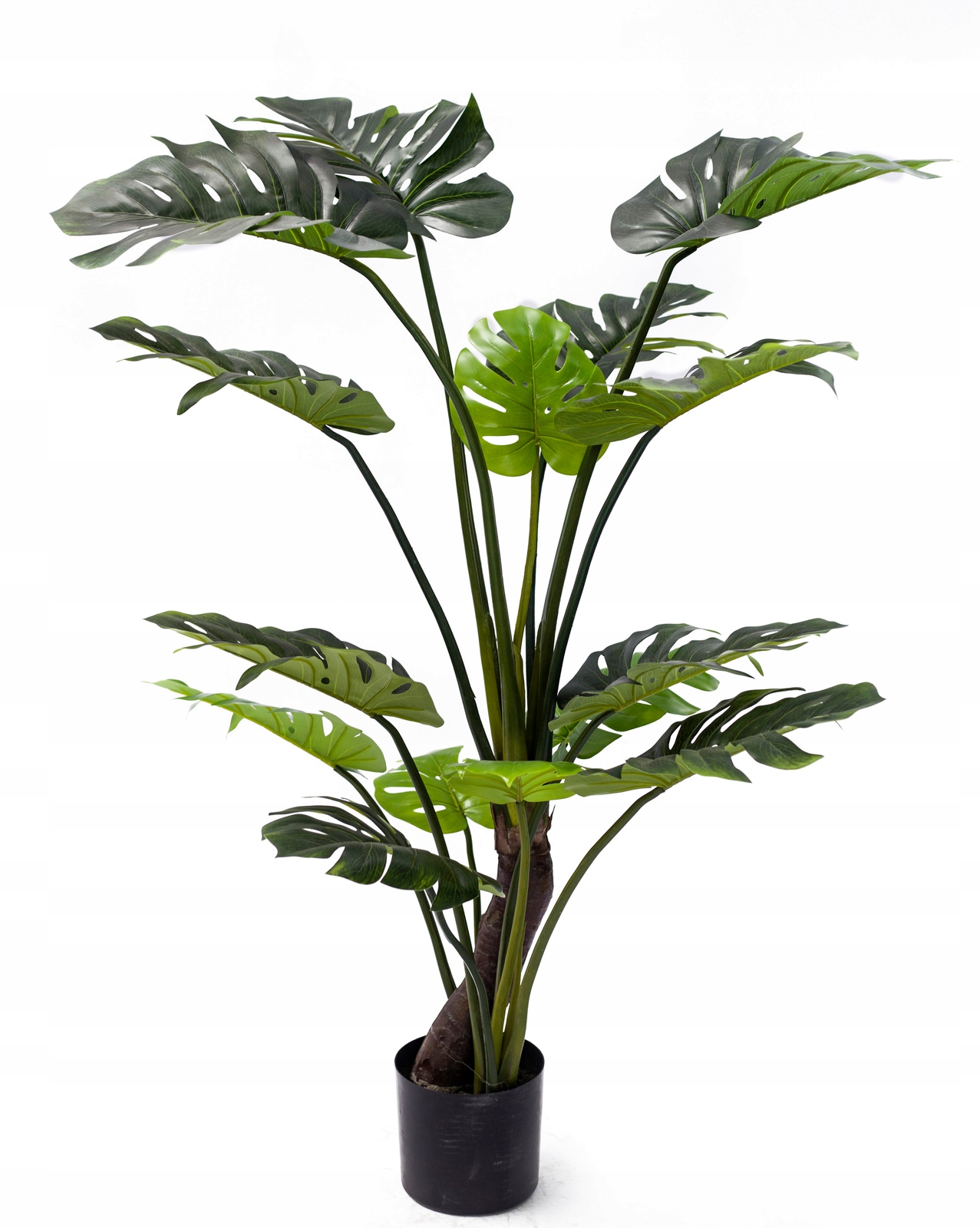 Monstera umelá 140 cm umelé rastliny zelená v kvetináči umelý kvet