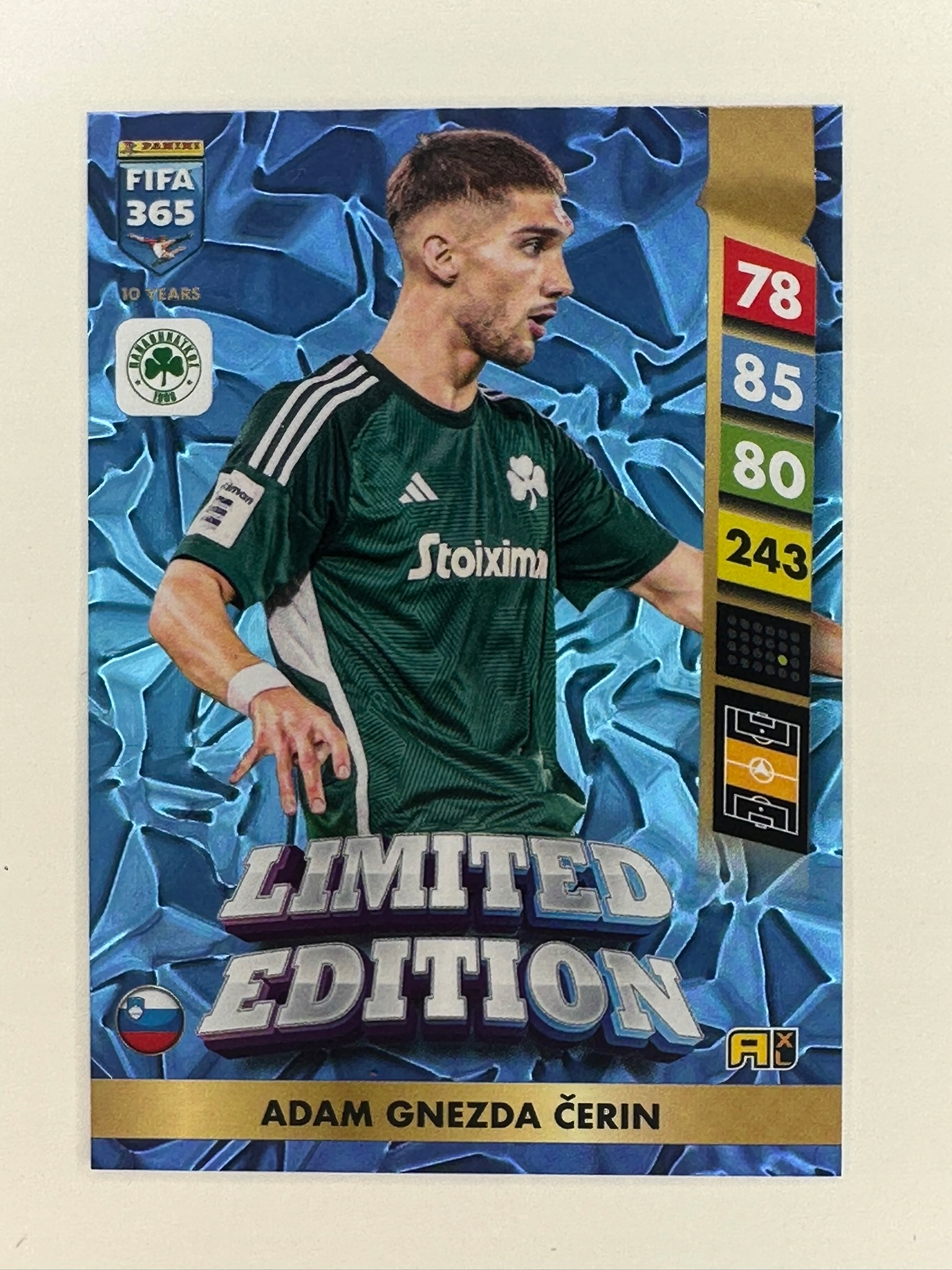 Panini Fifa 365 2025 Limited karta Adam Gnezda Cerin Panathinaikos