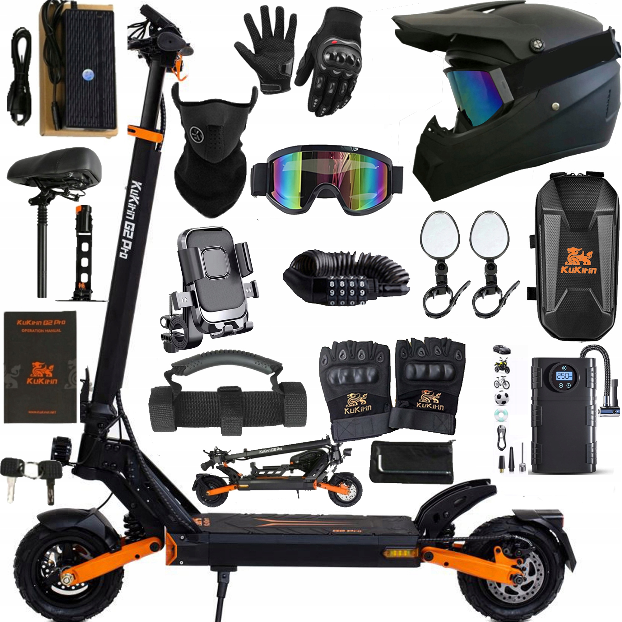 KuKirin G2 Pro Elektromobil 1000W 48V 15.6AH 45KM/H 58KM Dárky