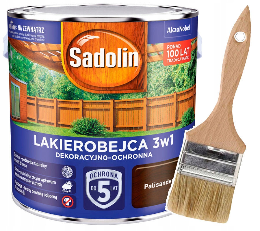 

Sadolin Lakierobejca do drewna 3w1 2,5L Palisander