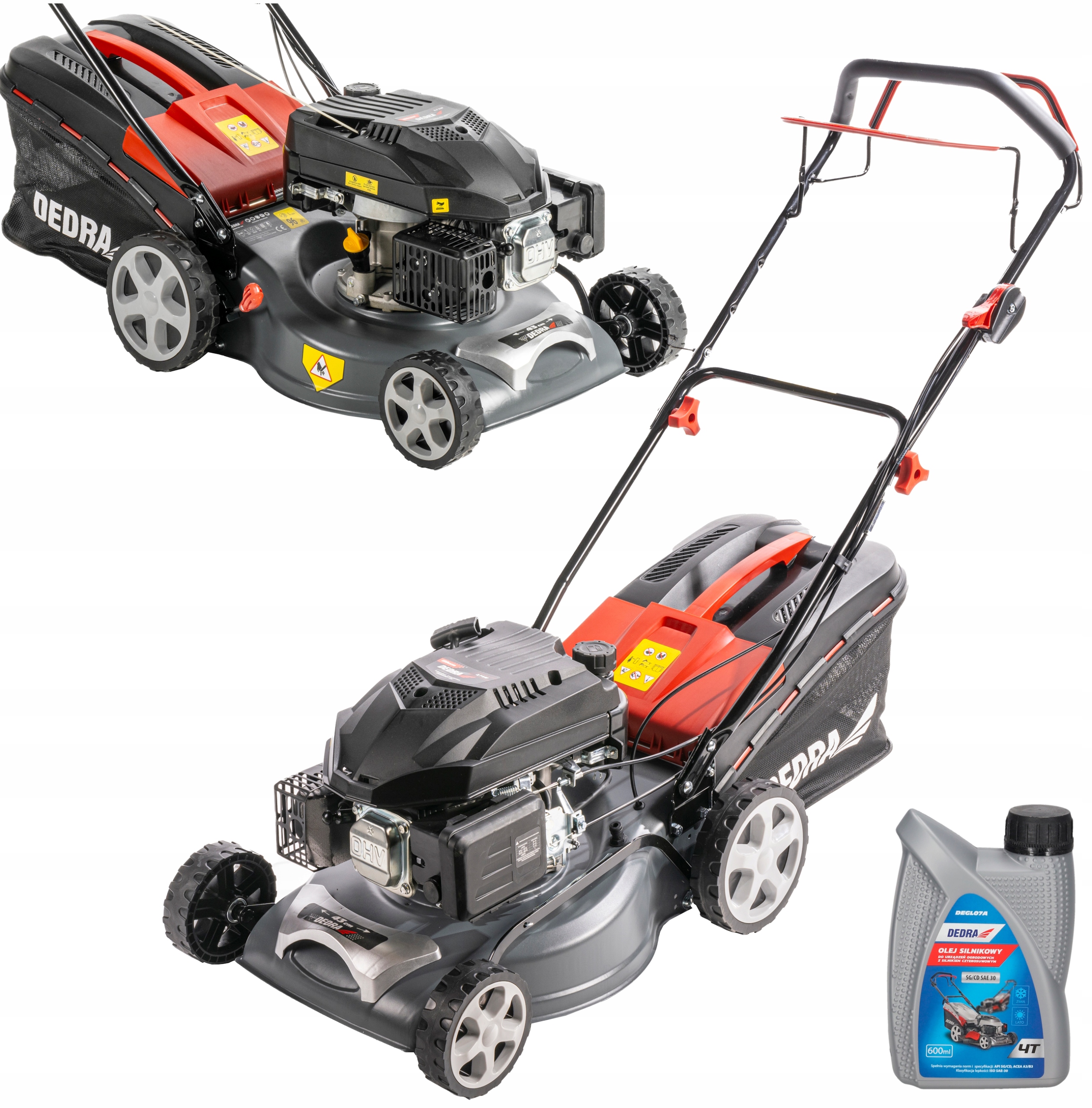Kosiarka Spalinowa Dedra 43 cm Napęd 139 cm³ 2,7kW Mielenie Olej 0,6L