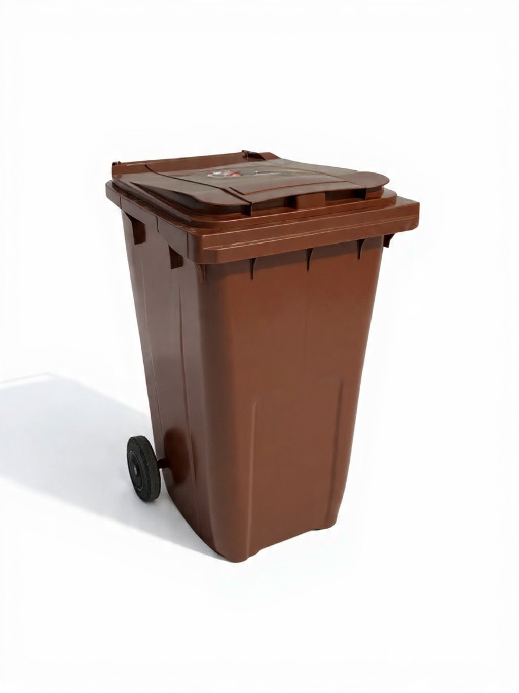 Kosz Pojemnik Kubeł Kontener Na Śmieci Odpady 240L Brązowy Eko Bio Śmietnik