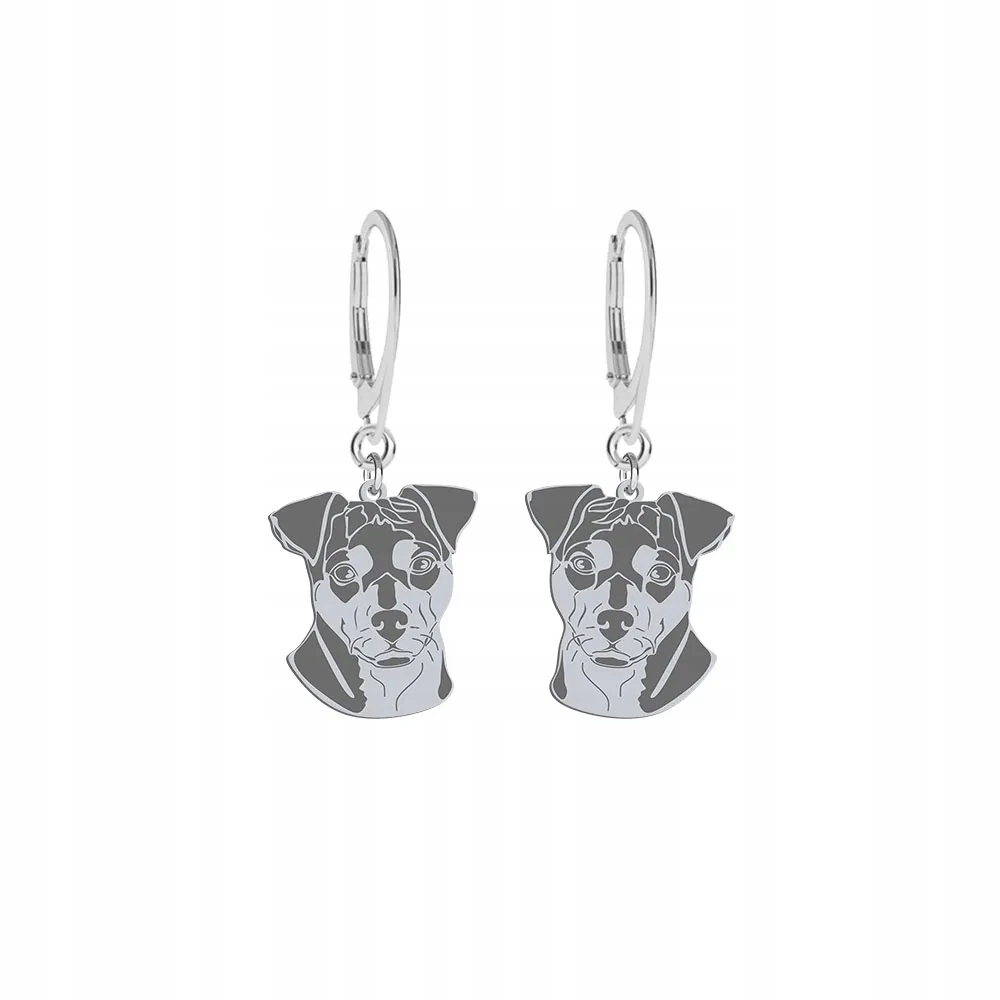 Stříbrné Náušnice se psem Brazilský teriér 925 Šperky Dárek Gravírování
