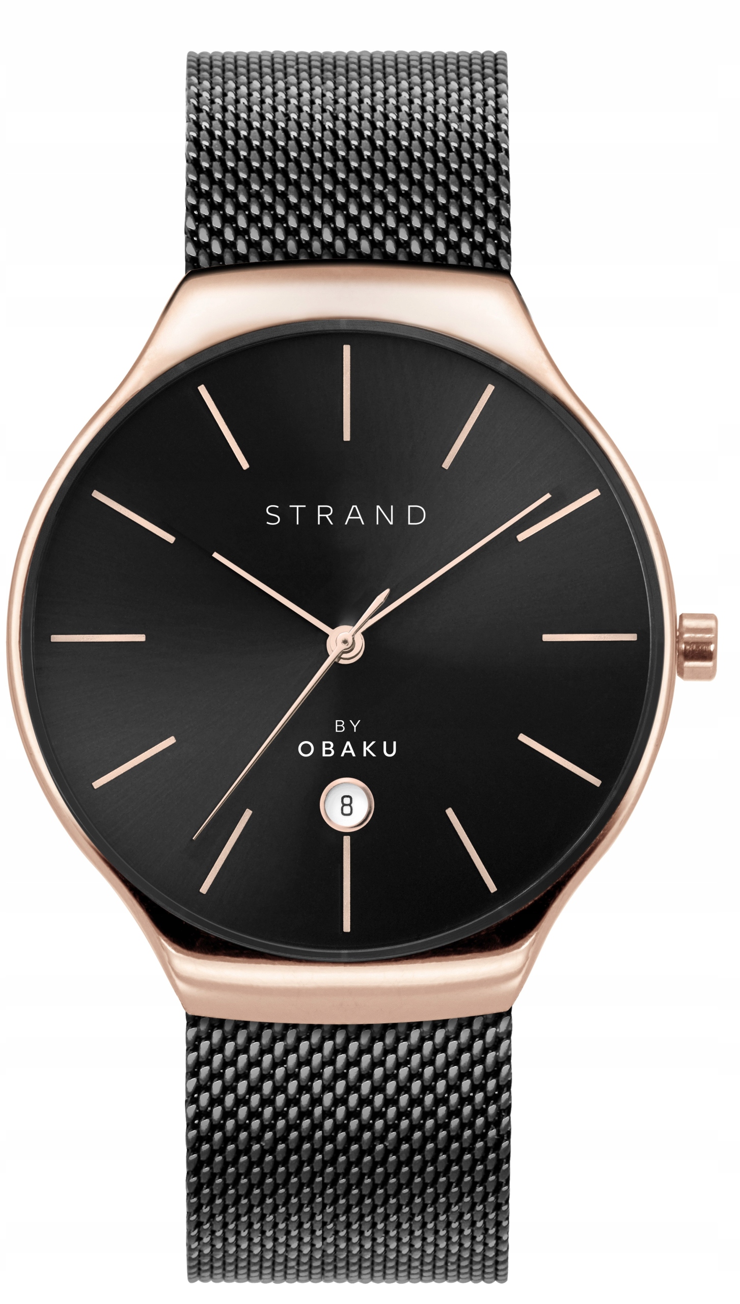 Nový Originální Pánské hodinky Strand by Obaku S701GDVBMB černé, krabička