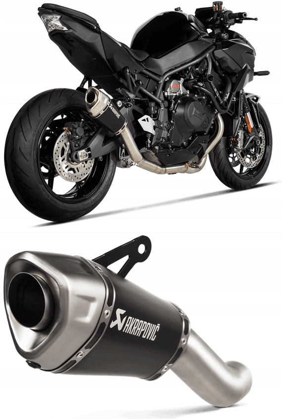 S-K10SO29-ASZTBL - Глушитель выхлопной трубы Akrapovic KAWASAKI H2 1000 2020-2023