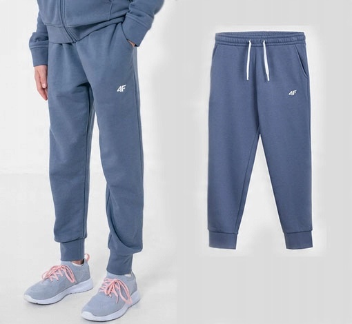

Spodnie Dziewczęce Dresowe Dres 4F JSPDD001 r 140