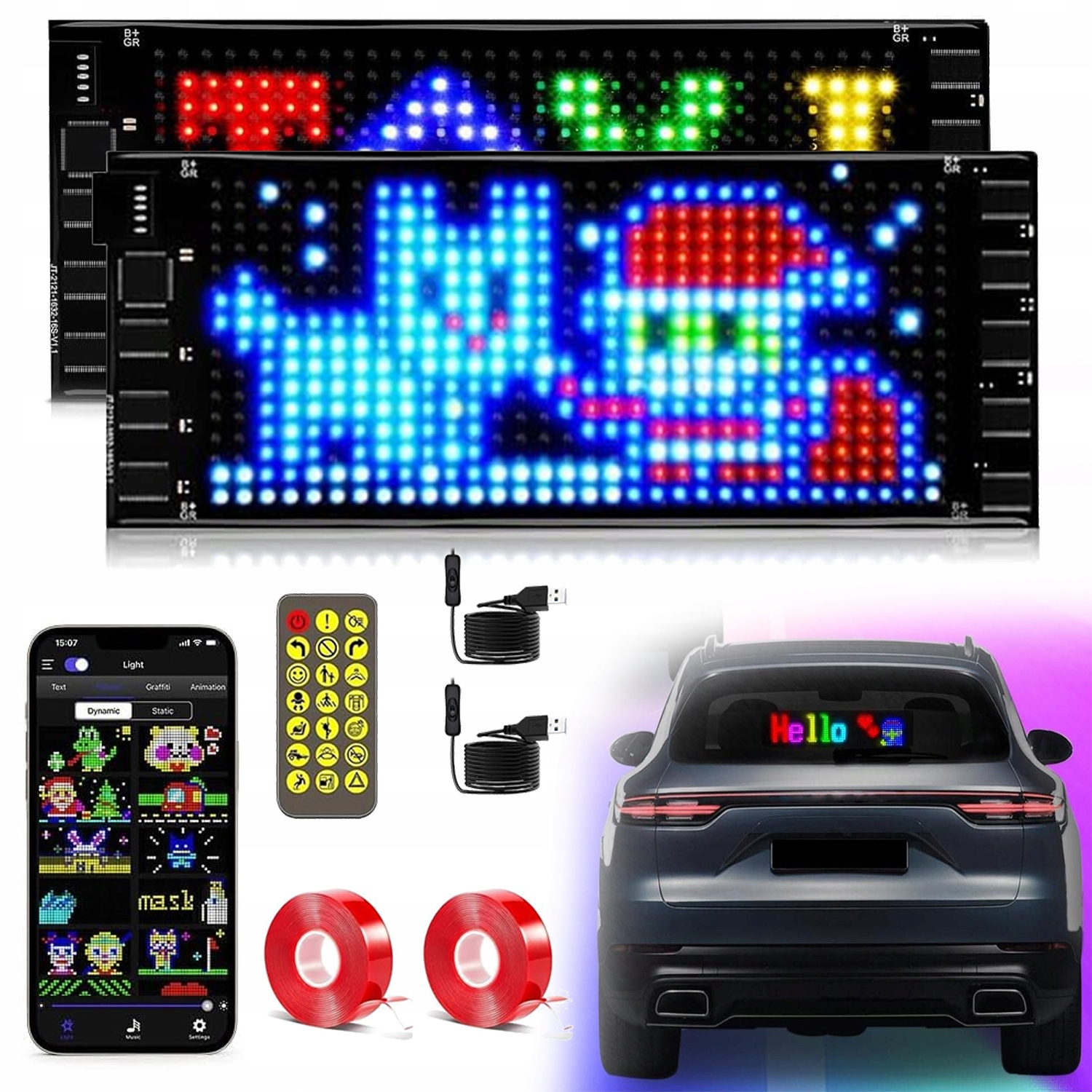 Inteligentní plnobarevný Led displej Flexibilní, pro automobily, Suv