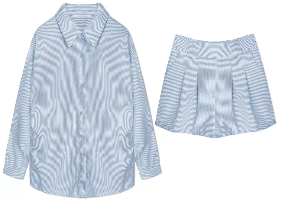 Komplet Košile A Šortky 16071 Modrý Univerzální