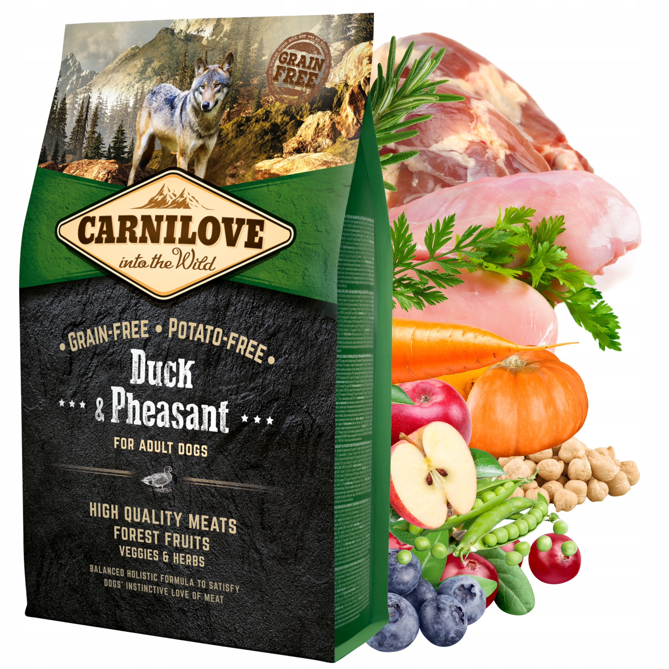 Levně Carnilove krmivo pro psy kachna bažant 4 kg bez obilovin