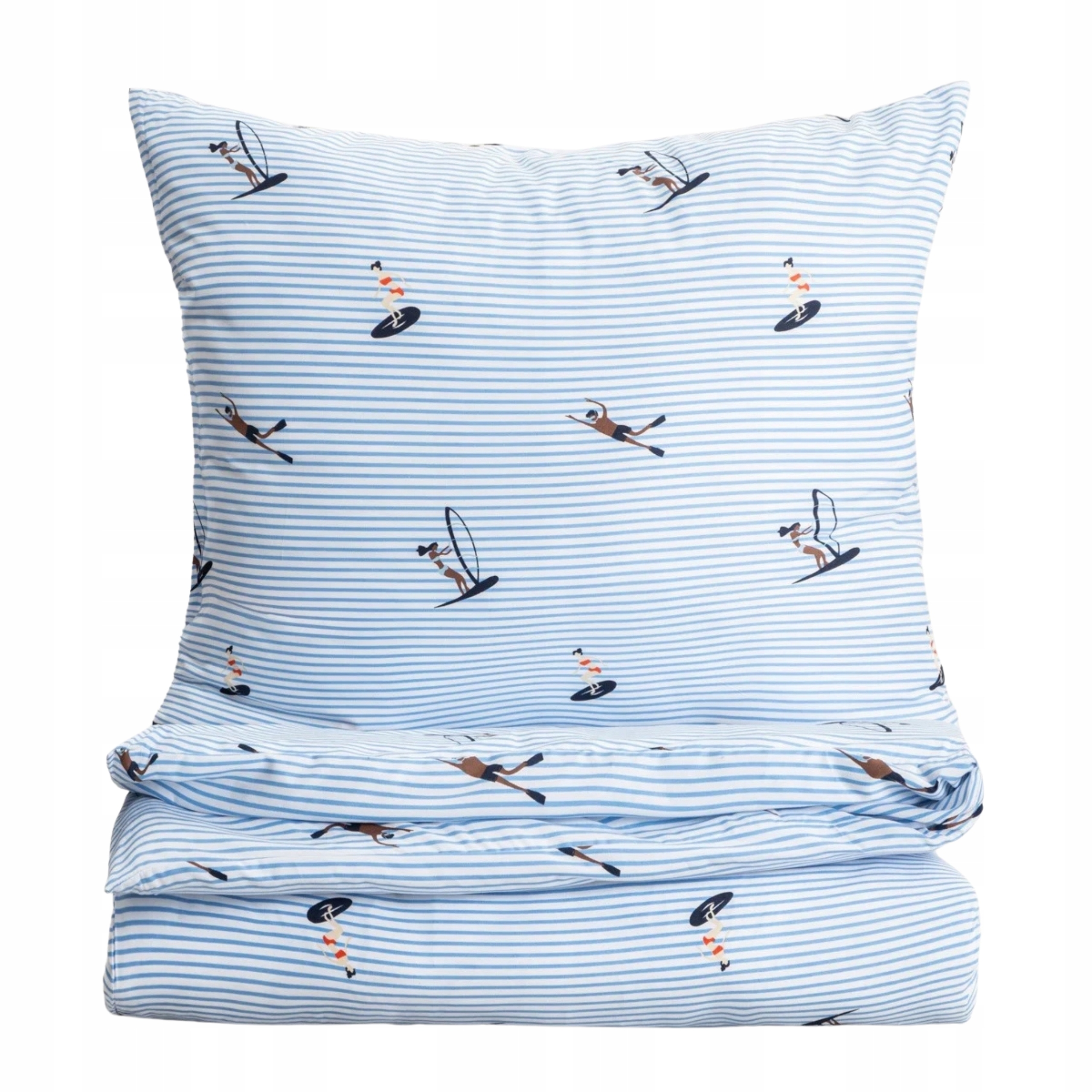 Pościel Mare z mikrofibry w wakacyjny wzór 220x200 2*70x80 cm Homla