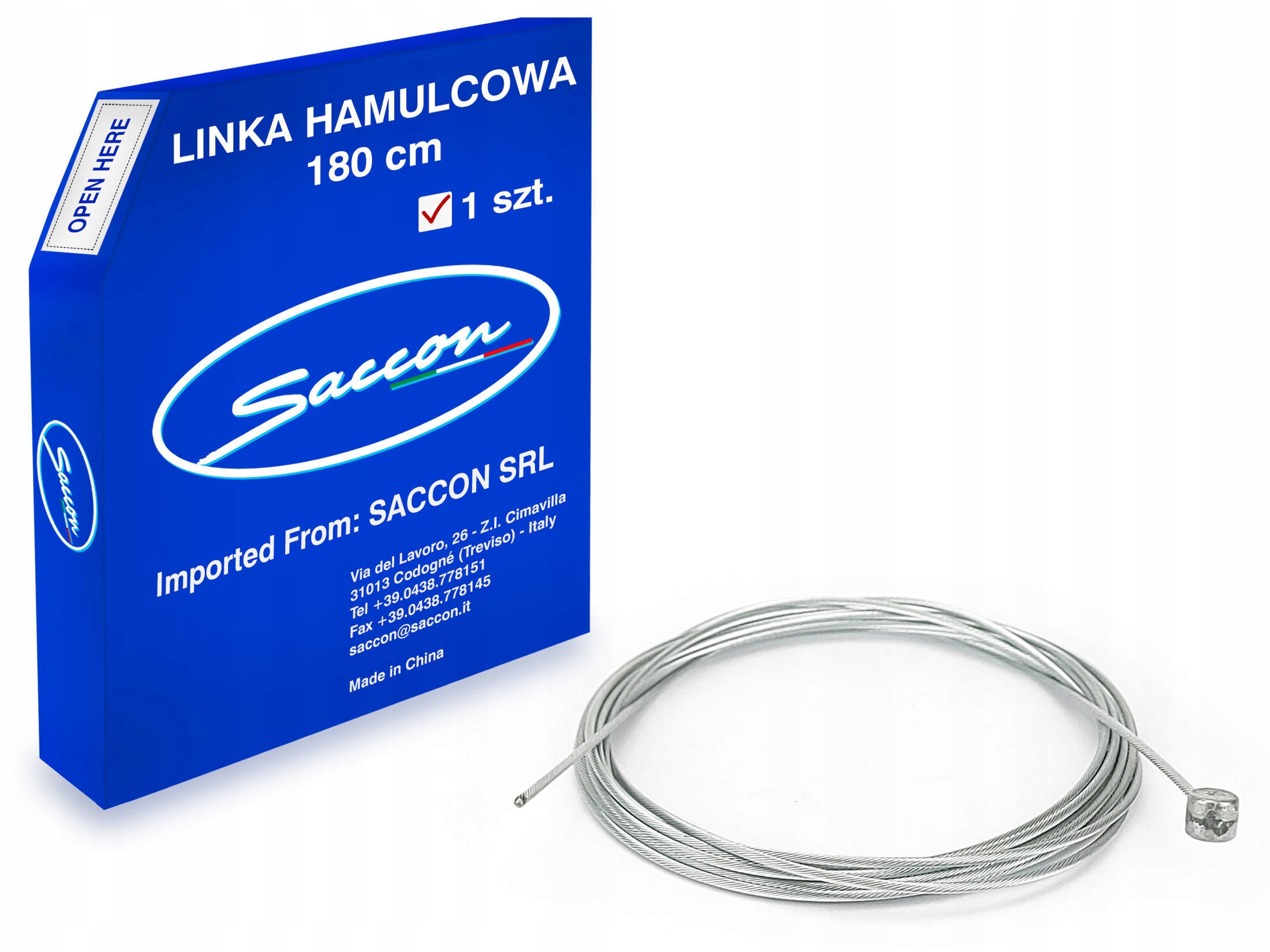 

Linka hamulcowa rowerowa stalowa V-brake Saccon
