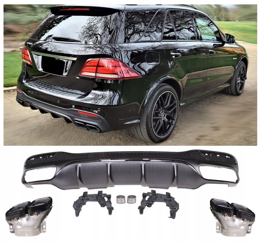 A166600+6351 - Дифузор рада MERCEDES GLE W166 63 AMG новий