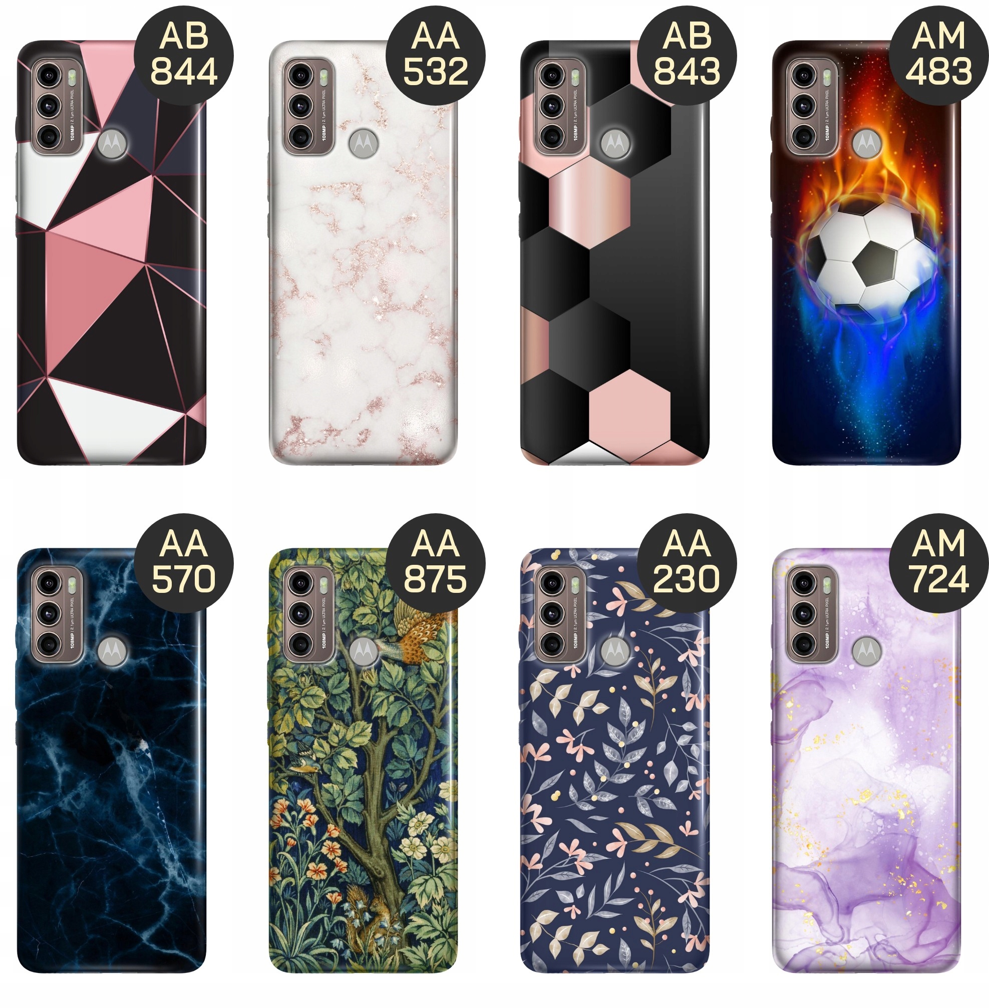 ETUI DO MOTOROLA MOTO G60 WZORY TOP100 DESIGN Z NADRUKIEM ZE WZOREM +SZKŁO Marka Hello Case