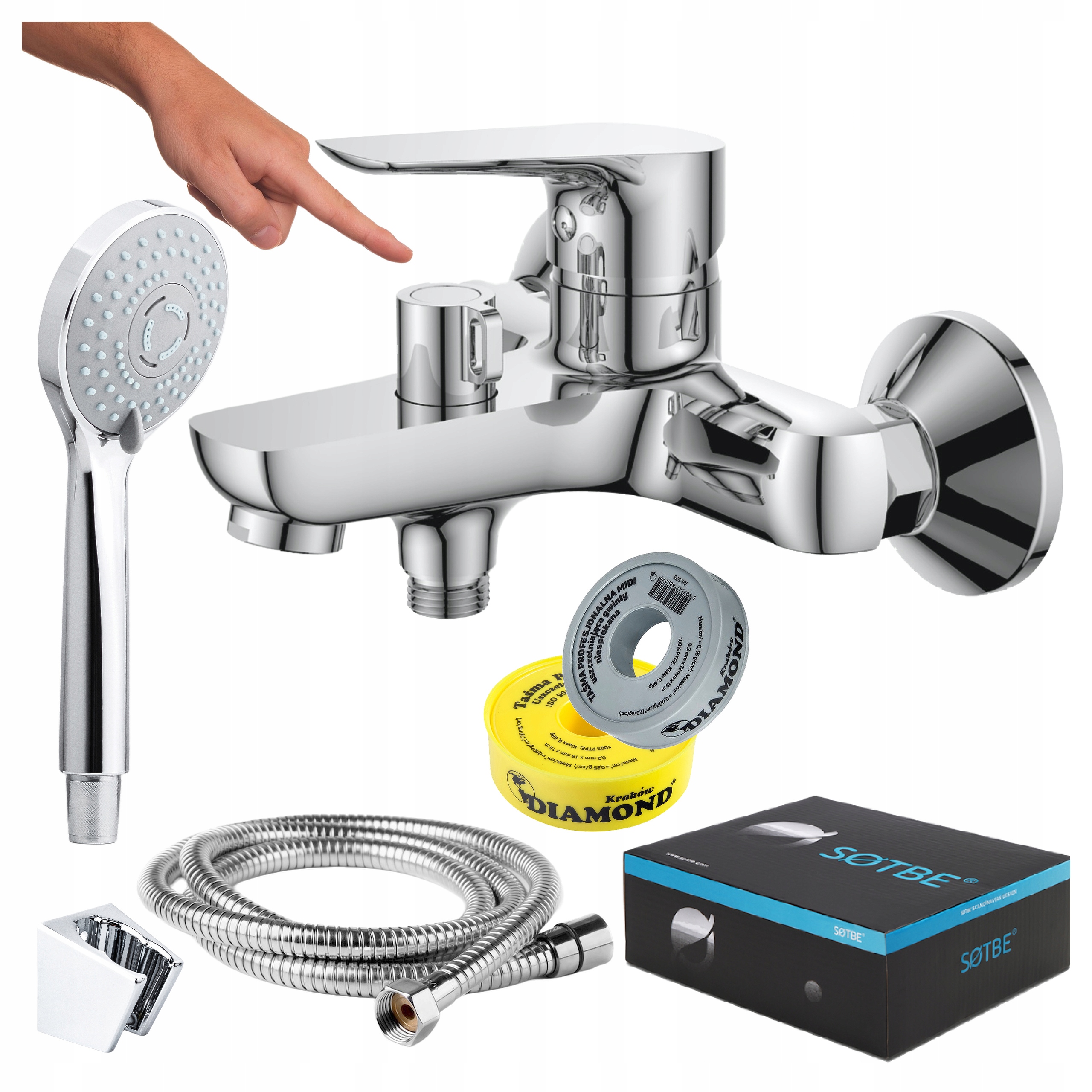 Vaňová batéria sprchová vodovodná batéria na vaňu tichý prepínač Poľsko Sotbe