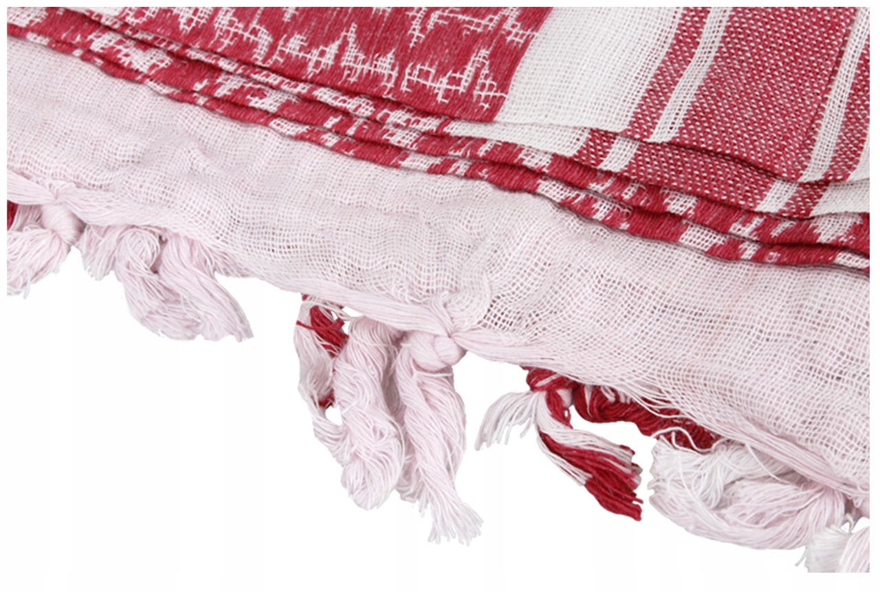 CHUSTA ARAFATKA OCHRONNA BANDAMA SHEMAGH KEFIJA DOMINATOR 100x100 WHITE/RED Marka Dominator