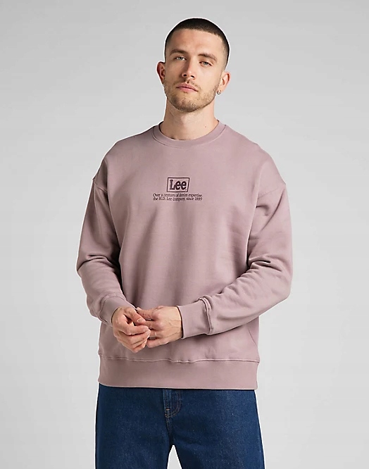 Pánská mikina Lee Logo Loose Sws Purple Storm L84ITJ70 L
