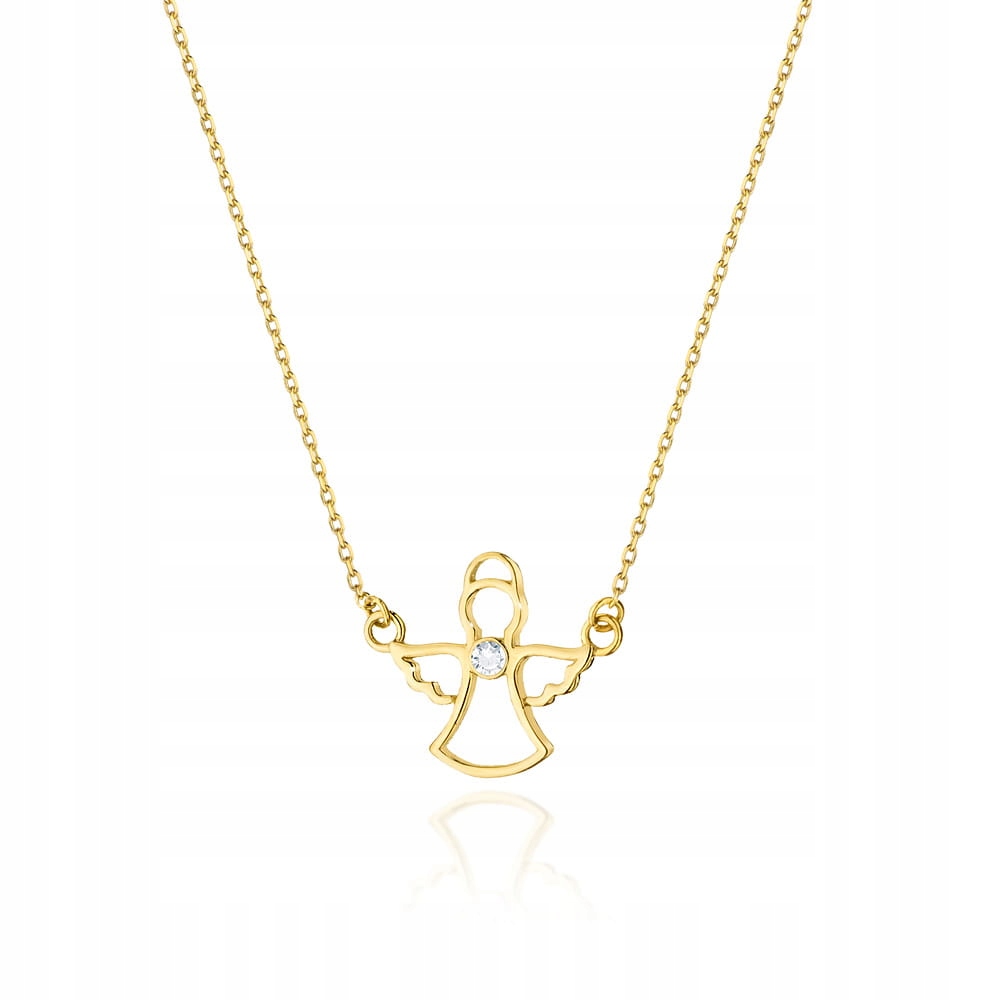 Zlatý Náhrdelník Anděl Křest Svaté Přijímání Briliant