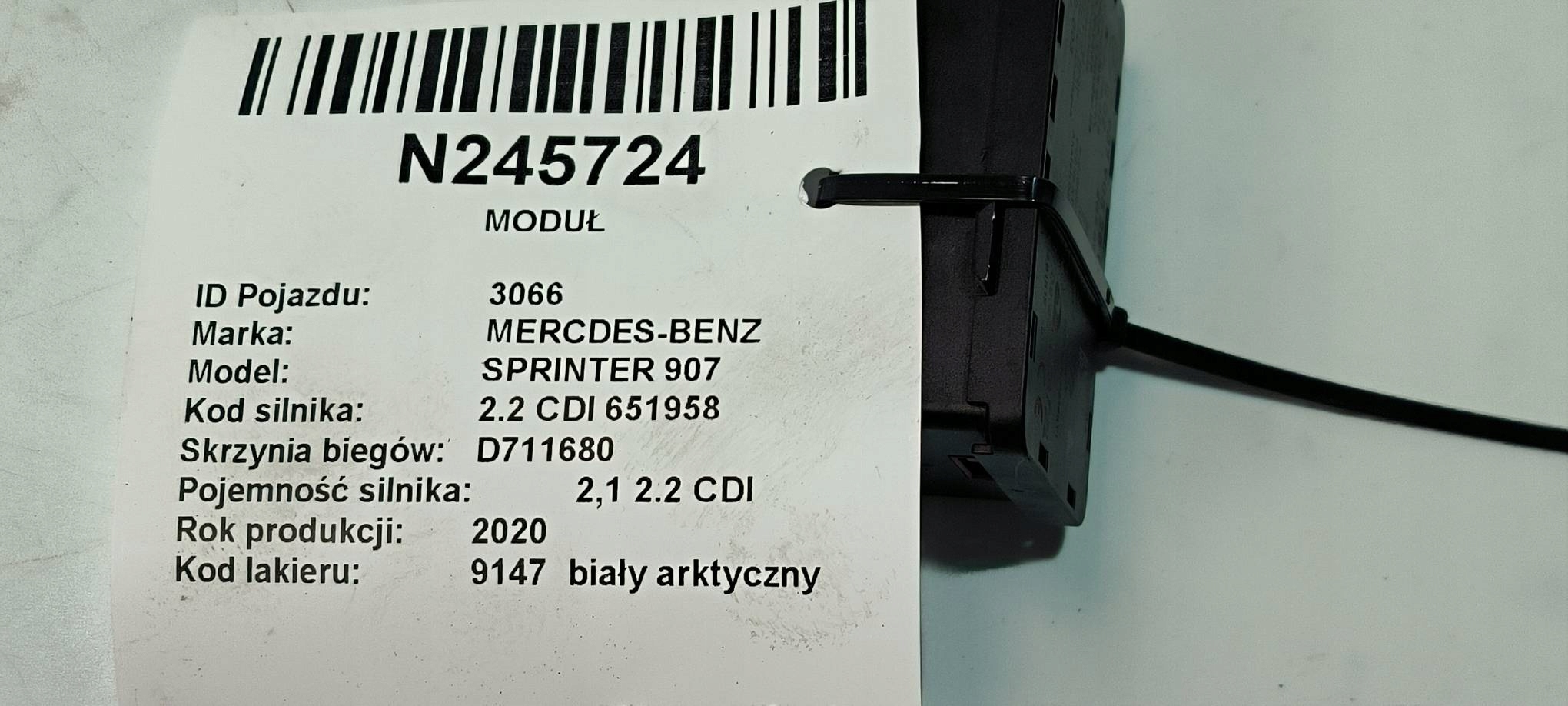 modul A9079053807 MERCDES-BENZ SPRINTER 907