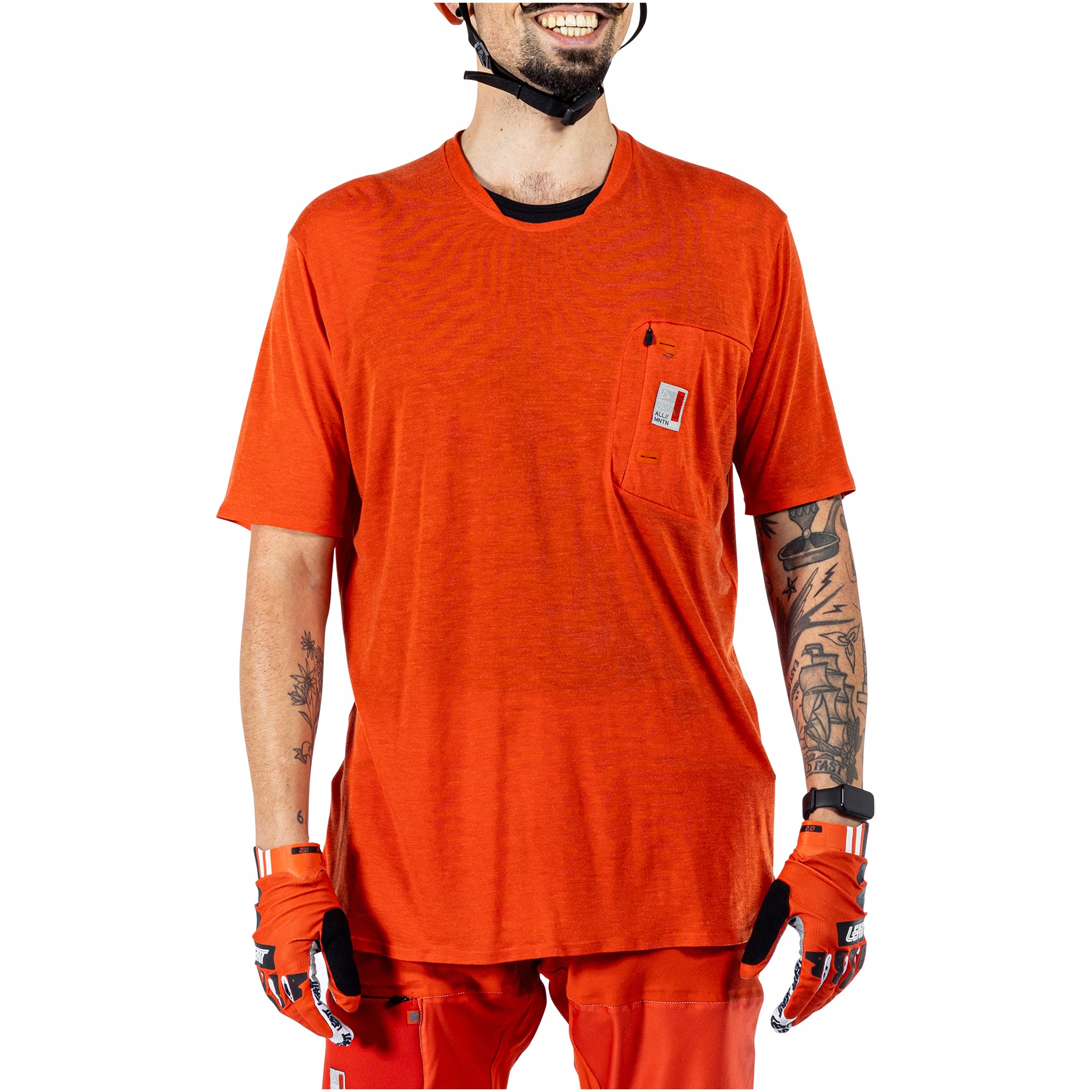 Koszulka rowerowa T-shirt Leatt Jersey Mtb AllMtn 2.0 pomarańczowa r. L